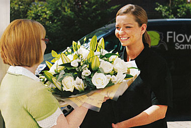 Florist delivery by hand