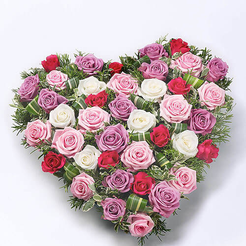 Mixed Rose Heart